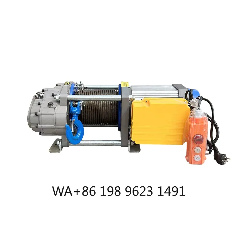2.5T 12m Aluminum Housing Electric Wire Rope Hoist Custom Remote Control Industrial Lifting Winch B2B Wholesale Crane Equipment
