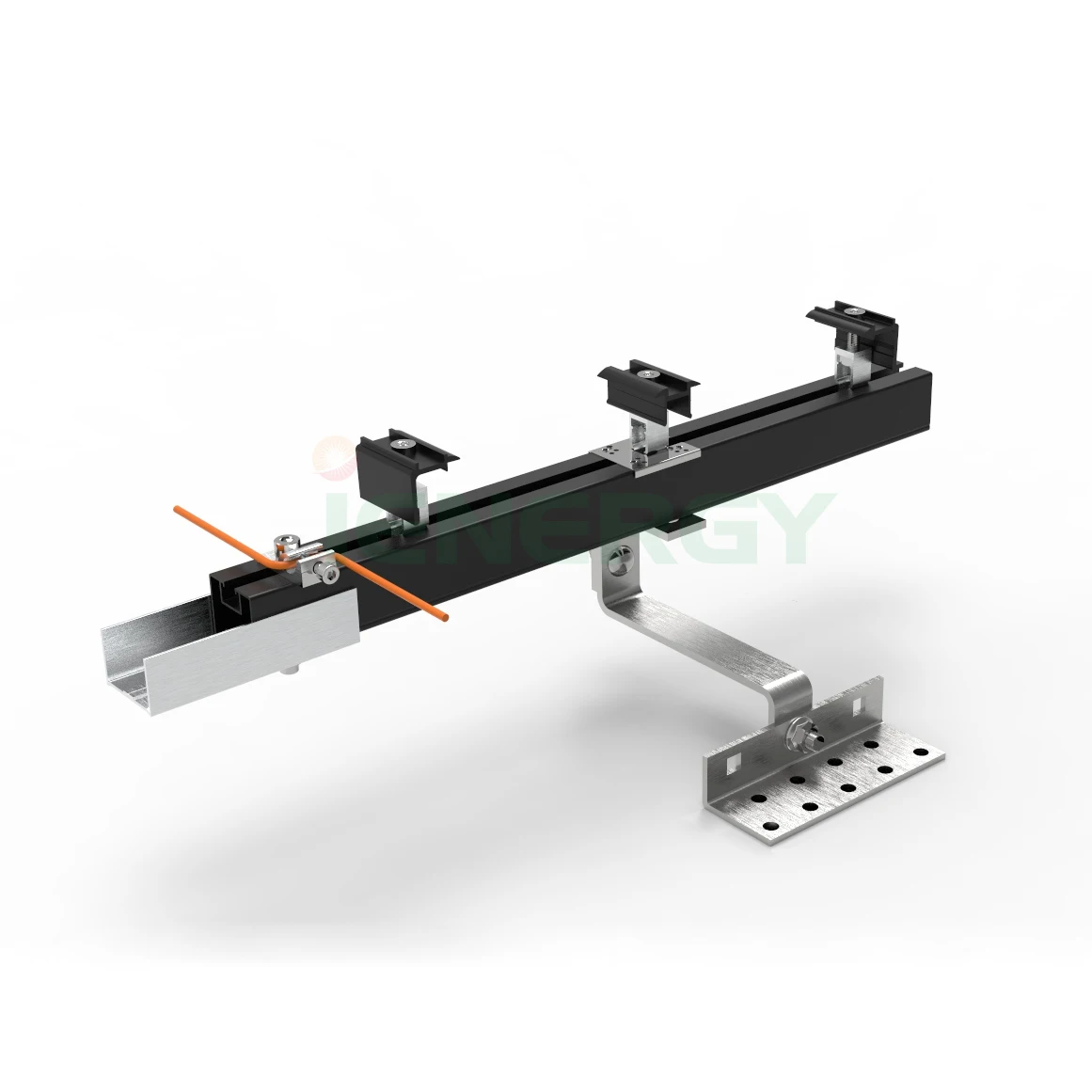 150mm Anodized Solar Rail Joiner, wholesale PV accessory, splicing aluminum rails for residential rooftop photovoltaic system ex