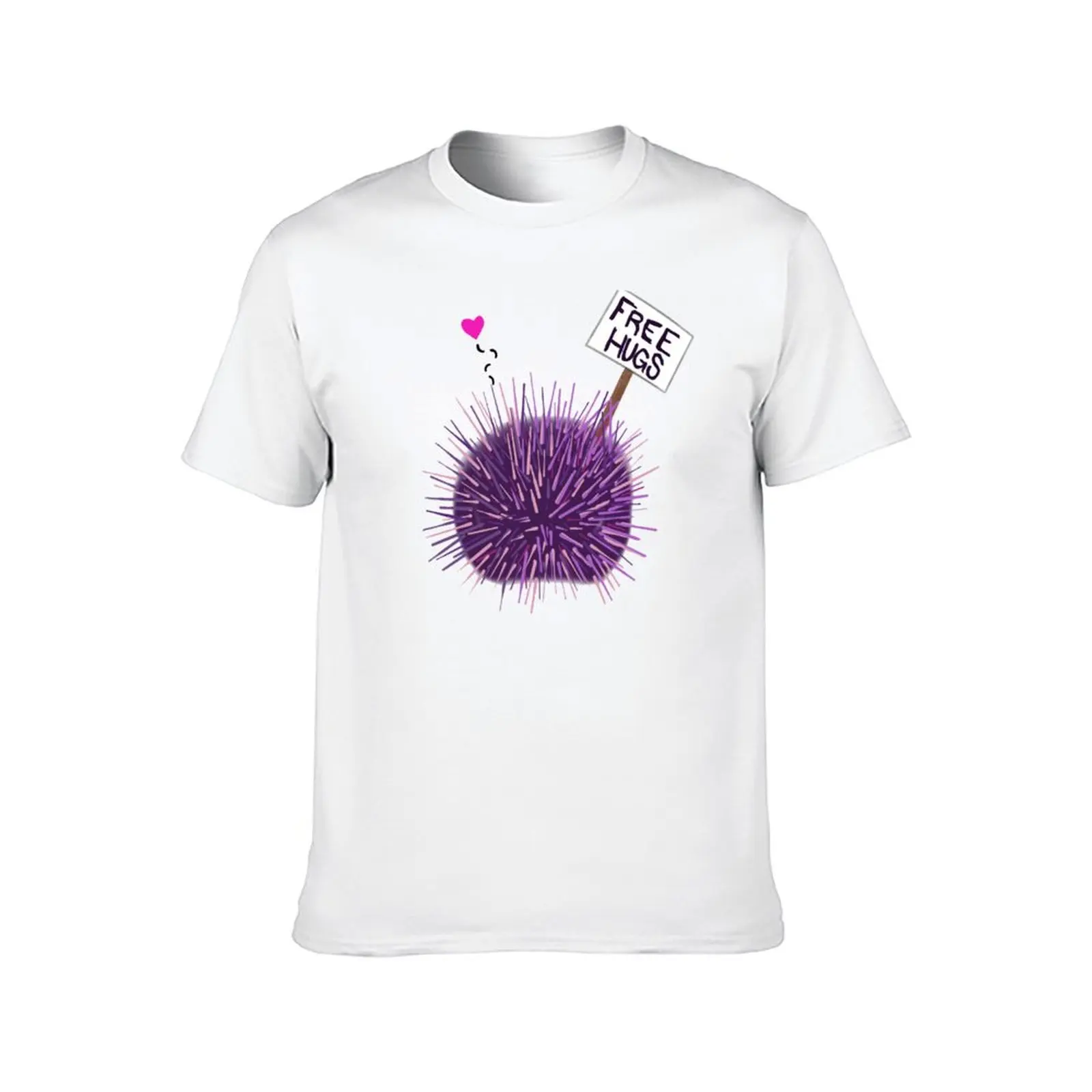 Sea Urchin Hugs T-Shirt anime shirt customs design your own cotton graphic tees summer top mens white t shirts