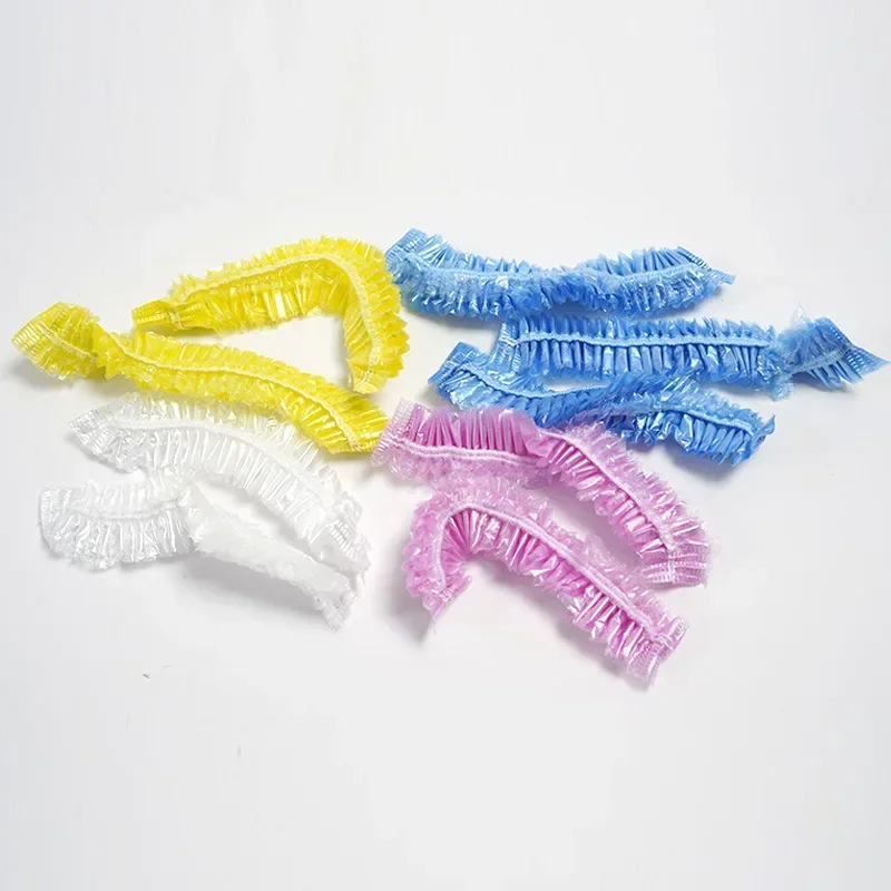 100Pcs Thickened Disposable Plastic Waterproof Ear Protector Cover Caps Salon Hairdressing Dye Shield Earmuffs Shower Tool