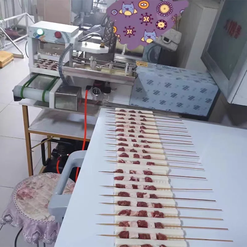 Tabletop Stringing Machine Stainless Steel Beef Skewer Making Machine Commercial Lamb Skewer Making Machine
