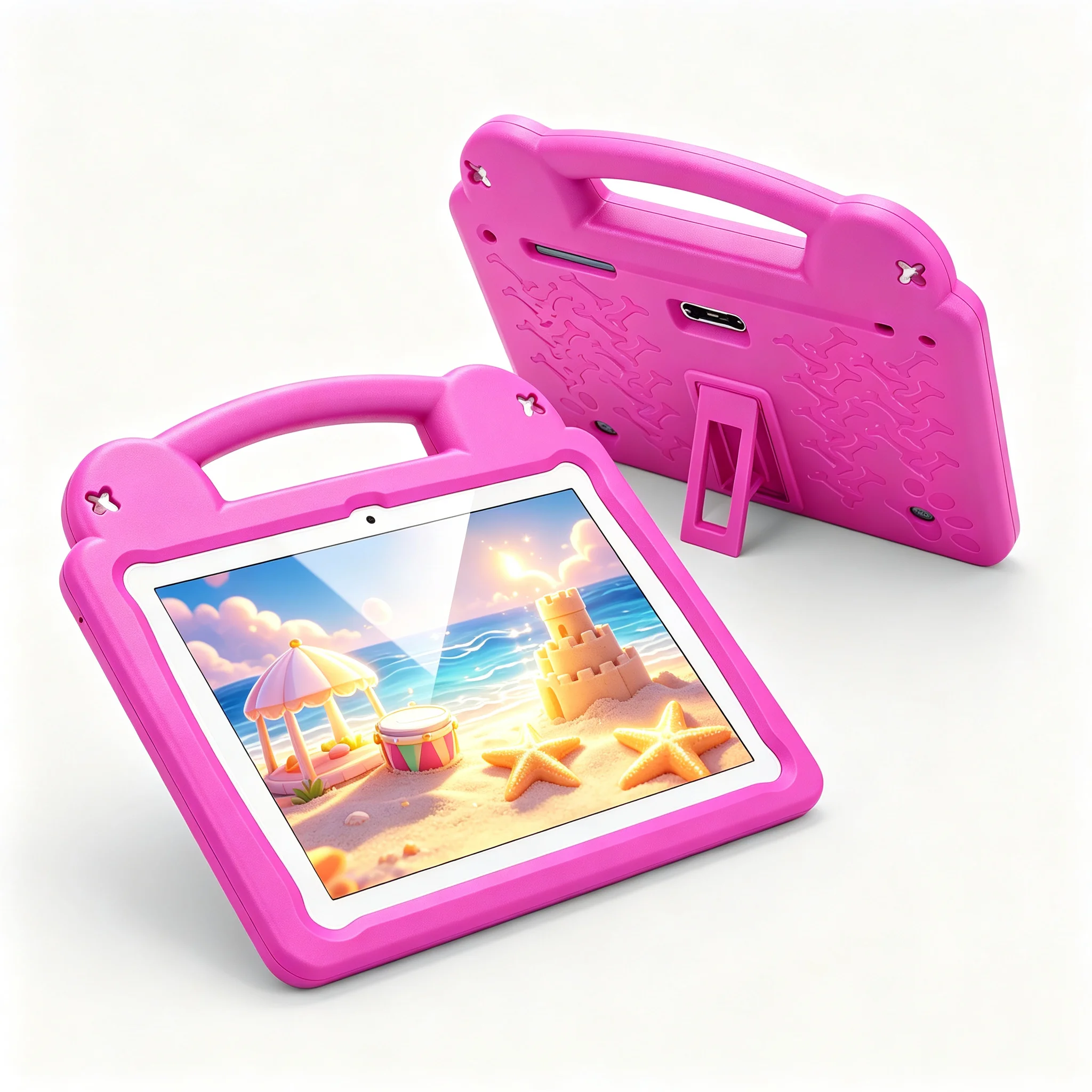 10 Inch Android 15 Kids Tablet Student WiFi 6 GMS Tablet PC with Thick Durable EVA Protective Case for Children