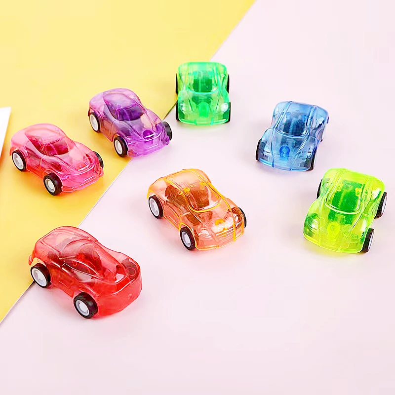 10PCS Mini Color Cartoon Pull Back Car Children Birthday Party Gift Toy Pinata Filler Sports Theme Party Gift For Boys And Girls