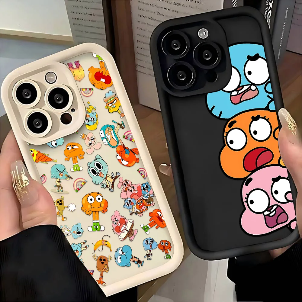 مضحك العالم المذهل من Gumballs قضية الهاتف لسامسونج غالاكسي A17 A26 A16 A35 A55 A25 A15 A54 A34 A36 A24 4G 5G الغطاء الخلفي #1