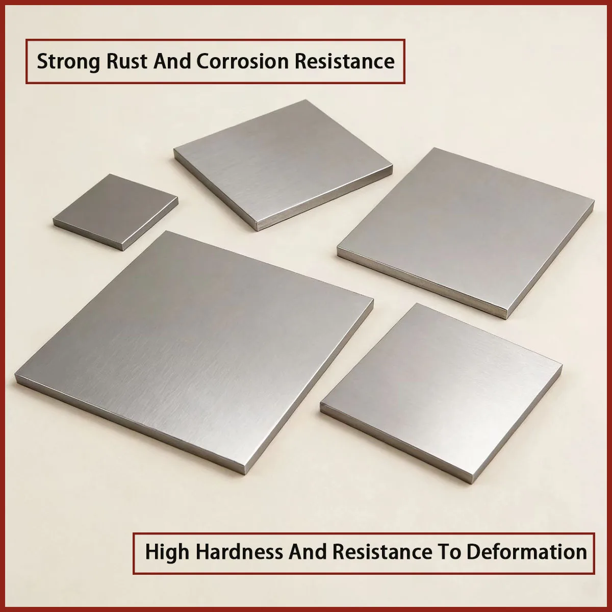 0.6-12mm thick stainless steel square plate suitable for decoration, industrial countertops