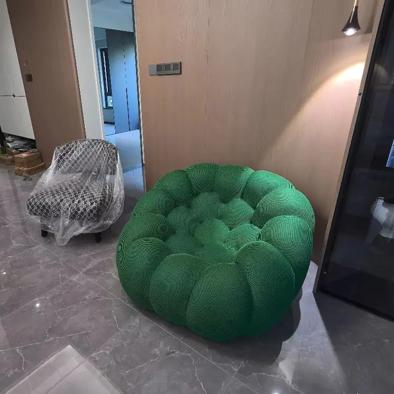 Modern Bubble-shaped Sofa Nordic Style Irregular Shaped 3-Seater & Single Couch, High-Density Foam Upholstered Sofa for Home