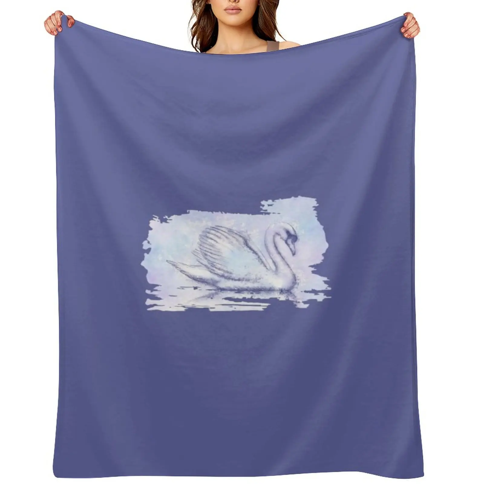 swan Throw Blanket Luxury Designer blankets ands warm for winter Giant Sofa Blankets
