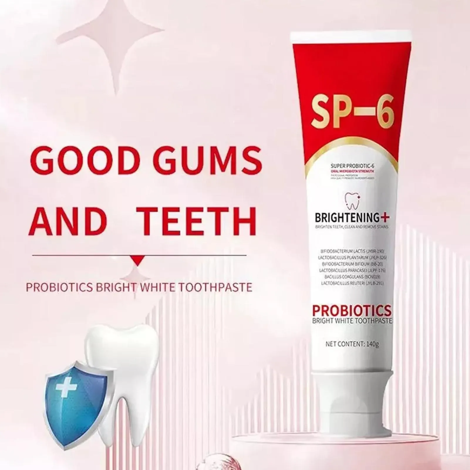 biotic-6 Toothpaste Reducing Bad Breath Oral Toothpaste for Sensitive Teeth & Gum Problems