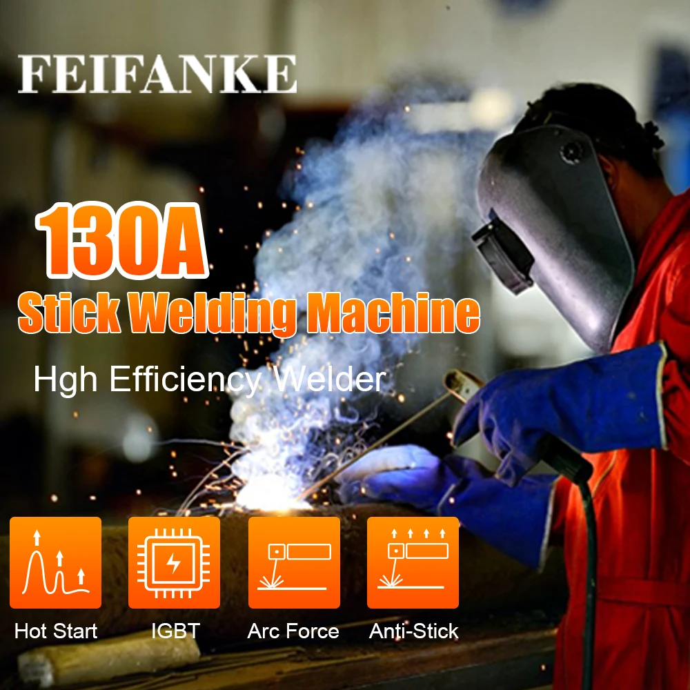 FEIFANKE ARC130 Welder Machine Portable Stick Welder IGBT Inverter Digital Display LCD Home DIY High Quality ARC Welder