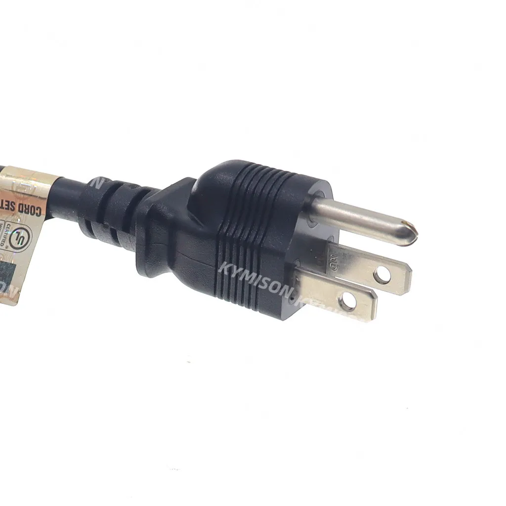 USA/American 3pin Short Flat Plug Power Cord,Nema 5-15P Flat Plug to Nema 5-15R Female Extension Cable 16AWG 30CM