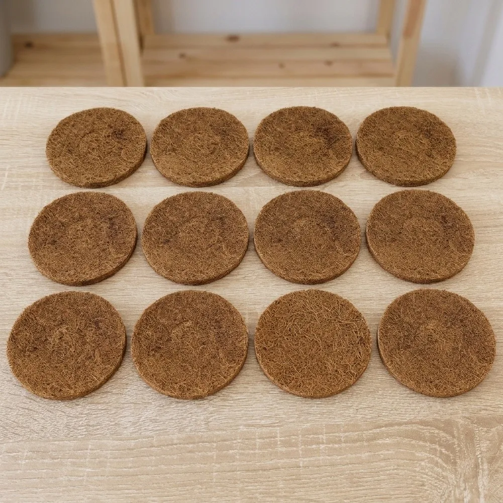 Coir Round Plant Liner Mat Cuttable to Fit Various For Pot Sizes Breathable Drainage Support for Indoor Gardening