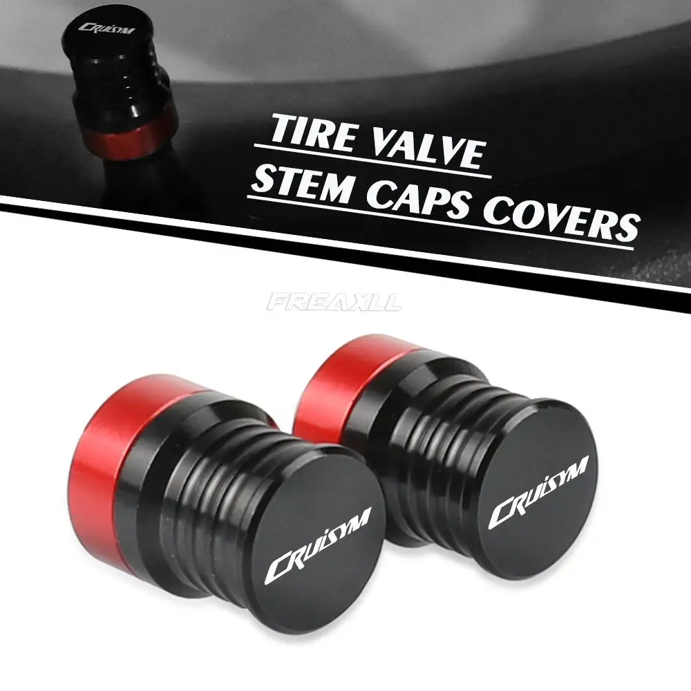 

Motorcycle Accessories Wheel Tire Valve Stem Caps Airtight Cover CNC For SYM CRUISYM 300 2017-2018 CRUISYM300 GTS300 GTS 300i