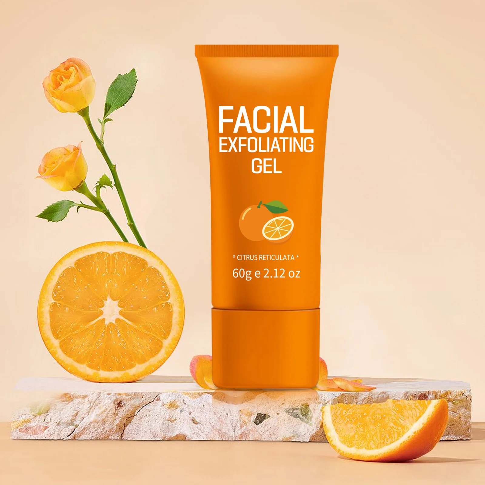 

60g Citrus Facial Exfoliating Gel Gentle Peel for Glowing Skin - Removes Dead Cells Deep Cleansing Pore for Skin Care Face Scrub