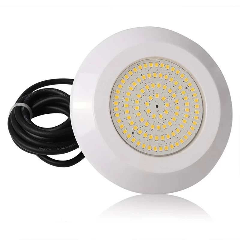 Super Slim Underwater Pool Light LED 12W IP68 Waterproof DC12V RGB Multi-color Synchronized Warm White Blue Cold White