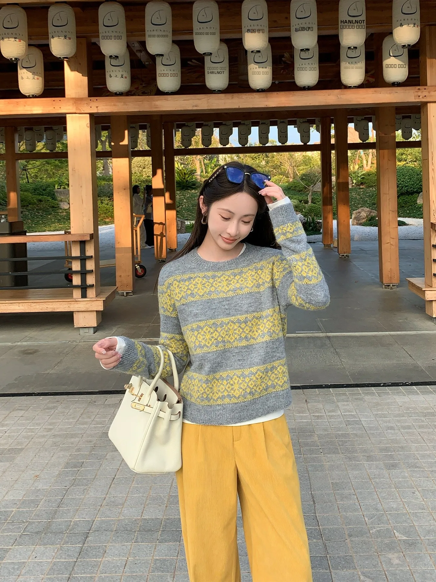 

Ladies Long Sve Woolen Sweater Korean Sle Lazy Faion Spring New Arrival Butter Dopne Small Size Camere Top