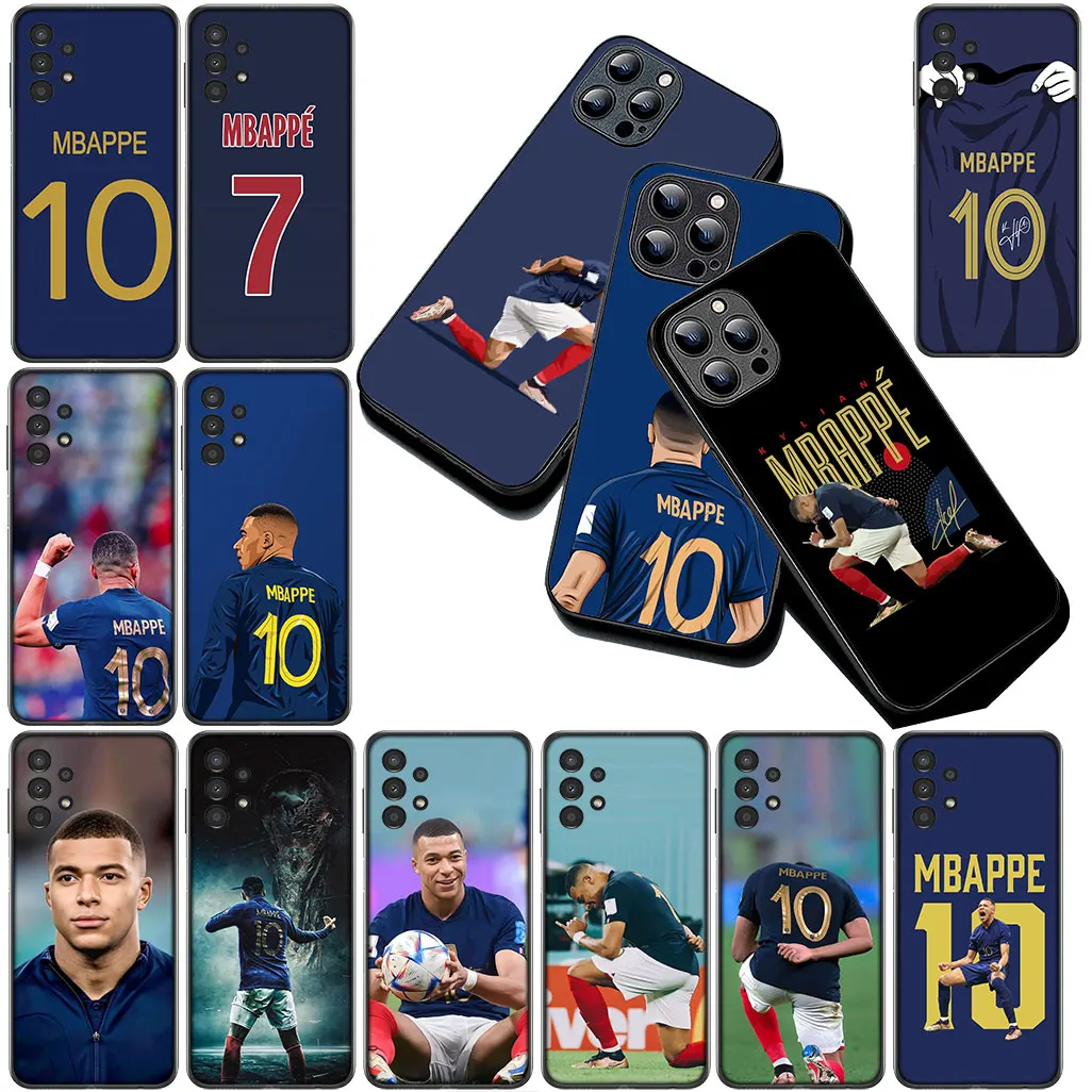 כיסוי עבור Samsung Galaxy S22 S21 S20 FE Ultra Plus A15 A16 A25 A33 A34 A56 5G תיק טלפון כדורגל מספר 10 כדורגל מספר 10 M-Mbappés