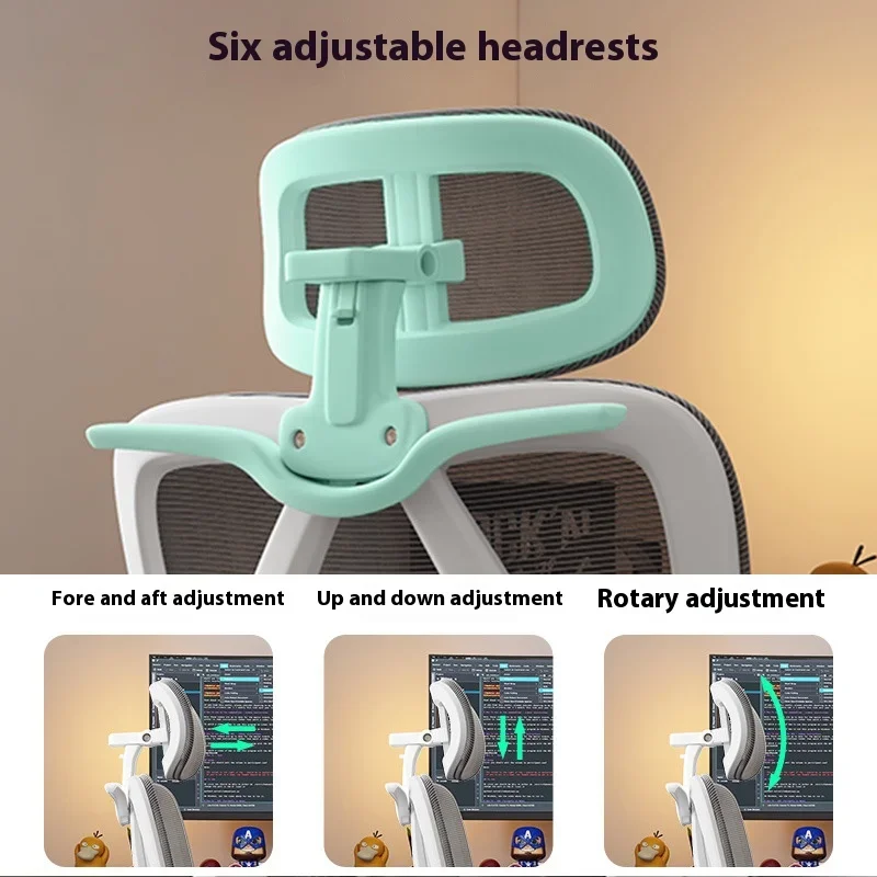 

Cushion Ergonomic Chair Mesh Liftable Chairs Computer Footrest Breathable Reception Counter For Business Home Office Furniture
