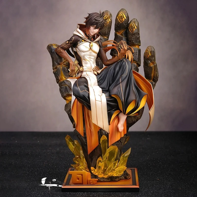 26cm Genshin Impact Anime Figure Zhongli Action Figure The World Can Go PVC Collection Game Model Doll Ornaments Toys Boys Gifts