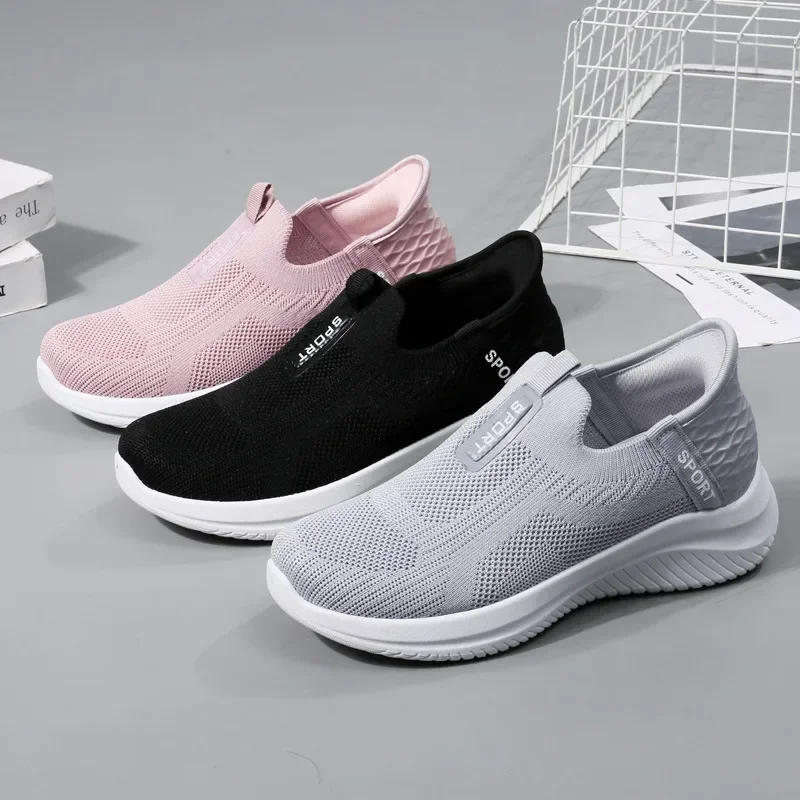 2024 Autumn/Winter New Sports Women's Shoes Soft soled Comfortable Casual Shoes Fashionable Versatile Single Shoes Breathable