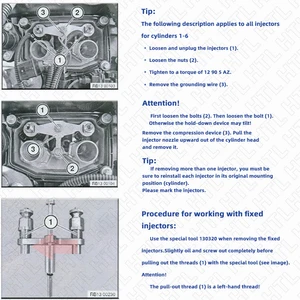 Cài đặt và loại bỏ công cụ kim phun nhiên liệu mới cho BMW N20/N55 Công cụ đồng bộ hóa động cơ ô tô chất lượng cao Công cụ bán hàng chính đồng bộ BMW - 1
