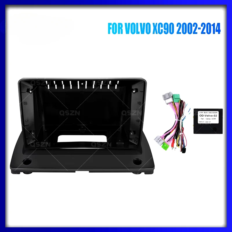 9 inch android OD-VOLVO-02 Adaptor Fascia for Volvo XC90 2004-2014 CANBUS Box Frame 2 Din Dash Installation Panel Frame kit