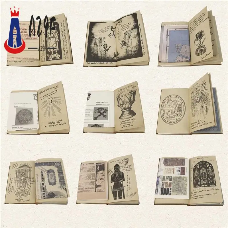 

A29F-Grail Diary Журнал Индианы, Дневник Грааля Индианы, Реквизит для дневника Святого Грааля Индианы, Винтажный кожаный журнал