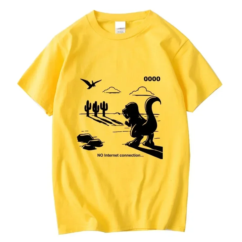 

Men's T-shirt 100%cotton Casual Funny Dinosaur Print T-shirt Loose O-neck Summer Tshirt Short Sleeve T-shirt Male Tee Shirts Top