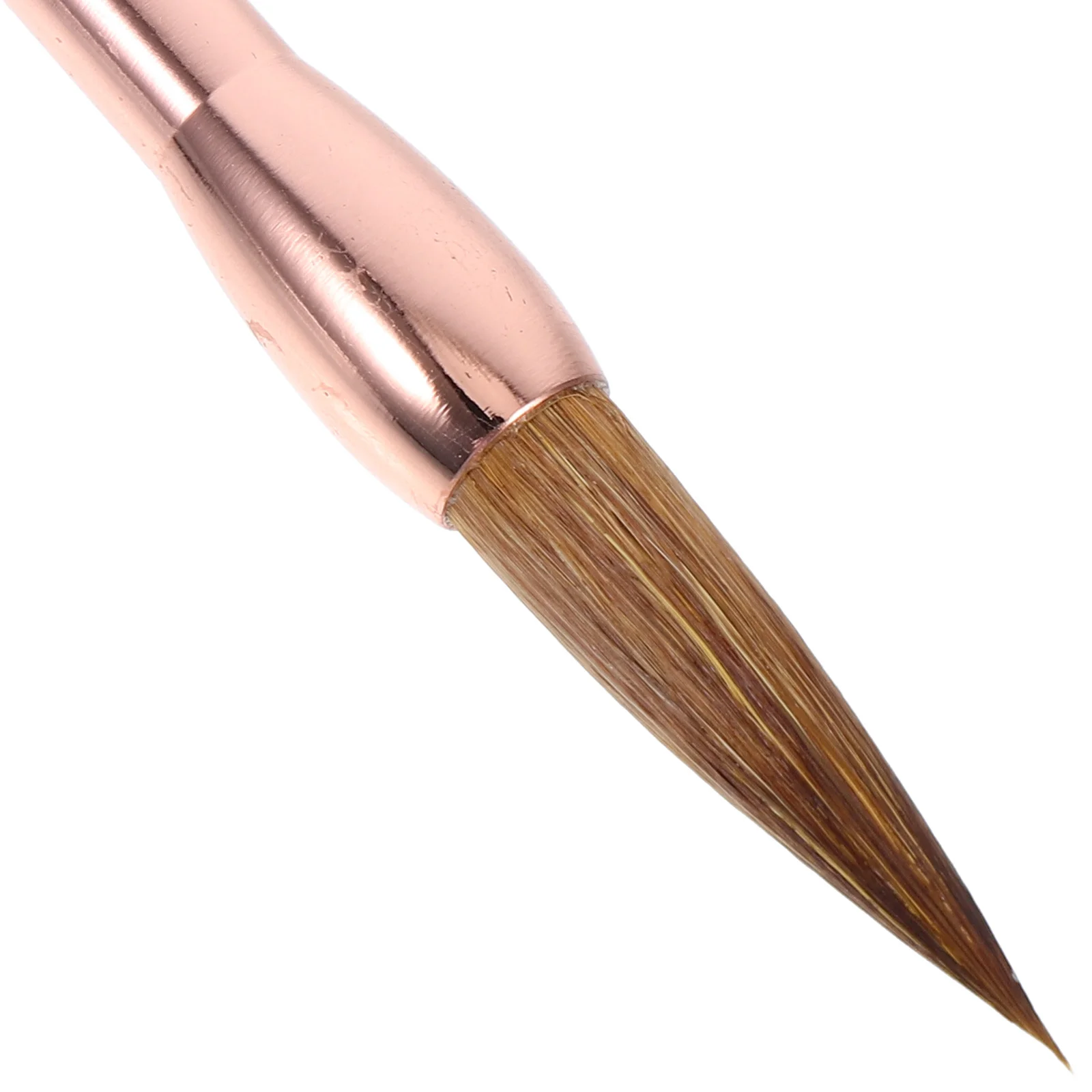 Mini Pocket Chinese Calligraphy Brush Copper Rod Soft Tip Calligraphy Pen Ink Brush for Smooth Writing Painting Drawing