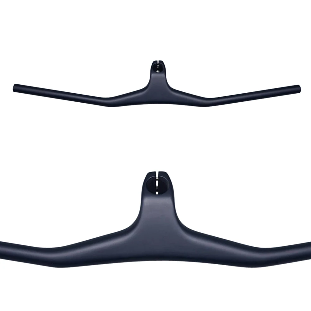 

Black Matte Carbon Fibre HandleBars MTB Bicycle Handle Bars Mountain Bike Integrated HandleBar With Stem -17 Degrees 28.6mm