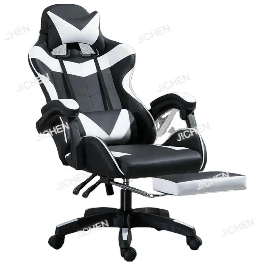 

Modern PU Leather Big Spin Spin Scroll Game Visitor Office Racing Chair with Upholstered