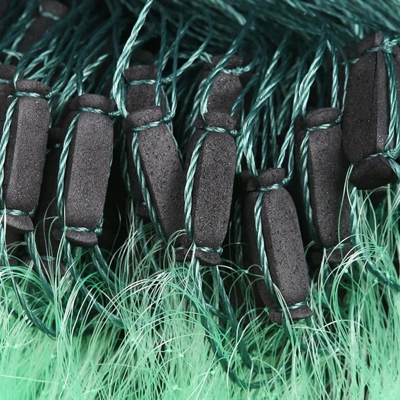 100M Long Single Layer Fishing Net Thickened Nylon Thread Durable Gillnet Suitable For Big Fish Height 3m