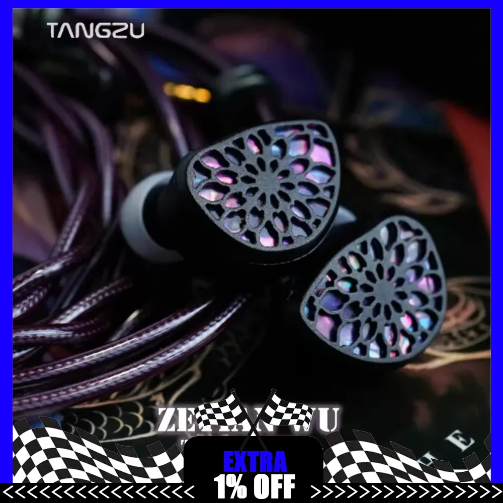 

TANGZU Zetian Wu наушники Legend двойные плоские внутриканальные мониторы проводные Hi-Fi наушники 4,4 мм со съемным кабелем 0,78 мм дизайн подарок