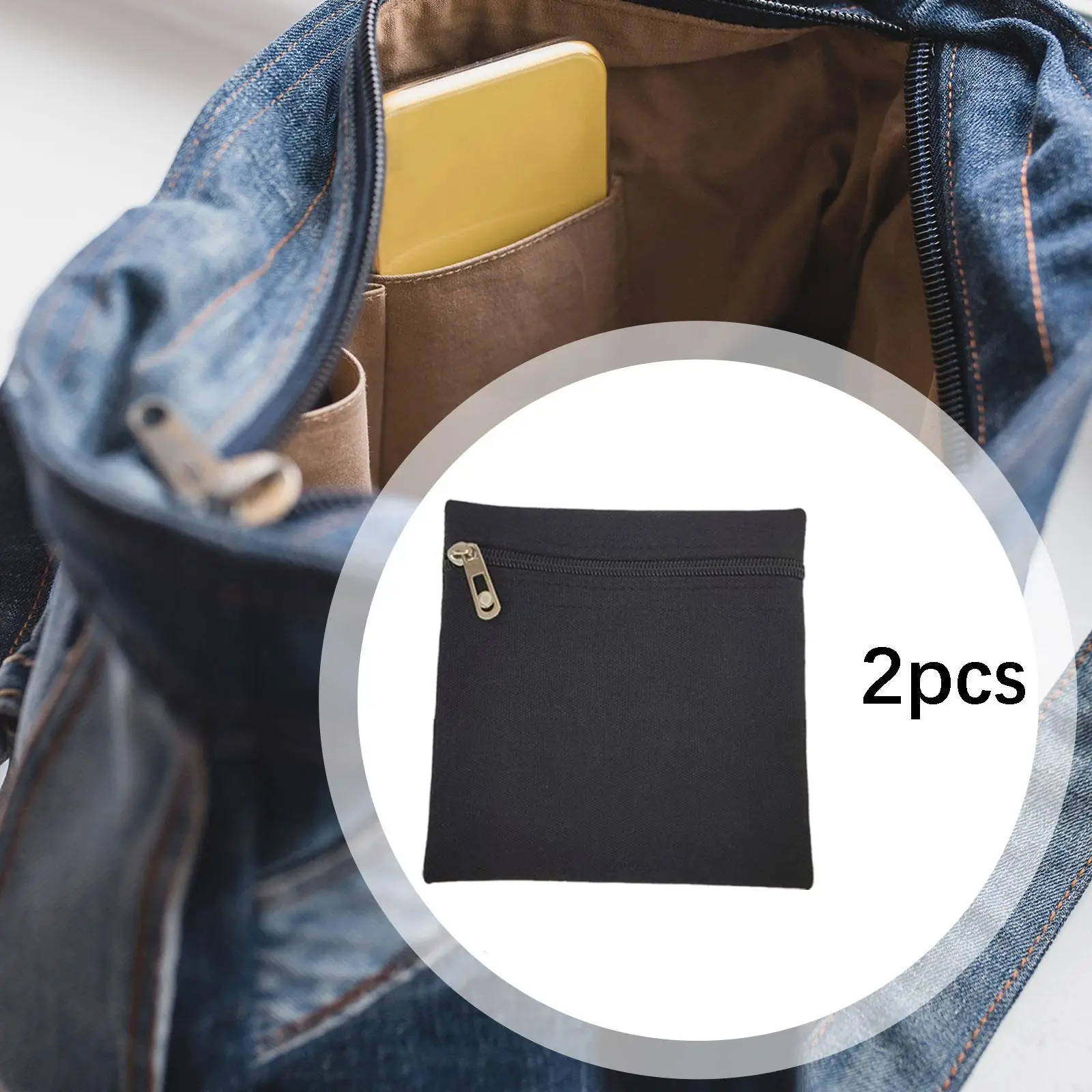 Sew Accessories Hidden Wallet Pocket Zipper Phone Pouch for Coats Inside Canvas Storage Solution