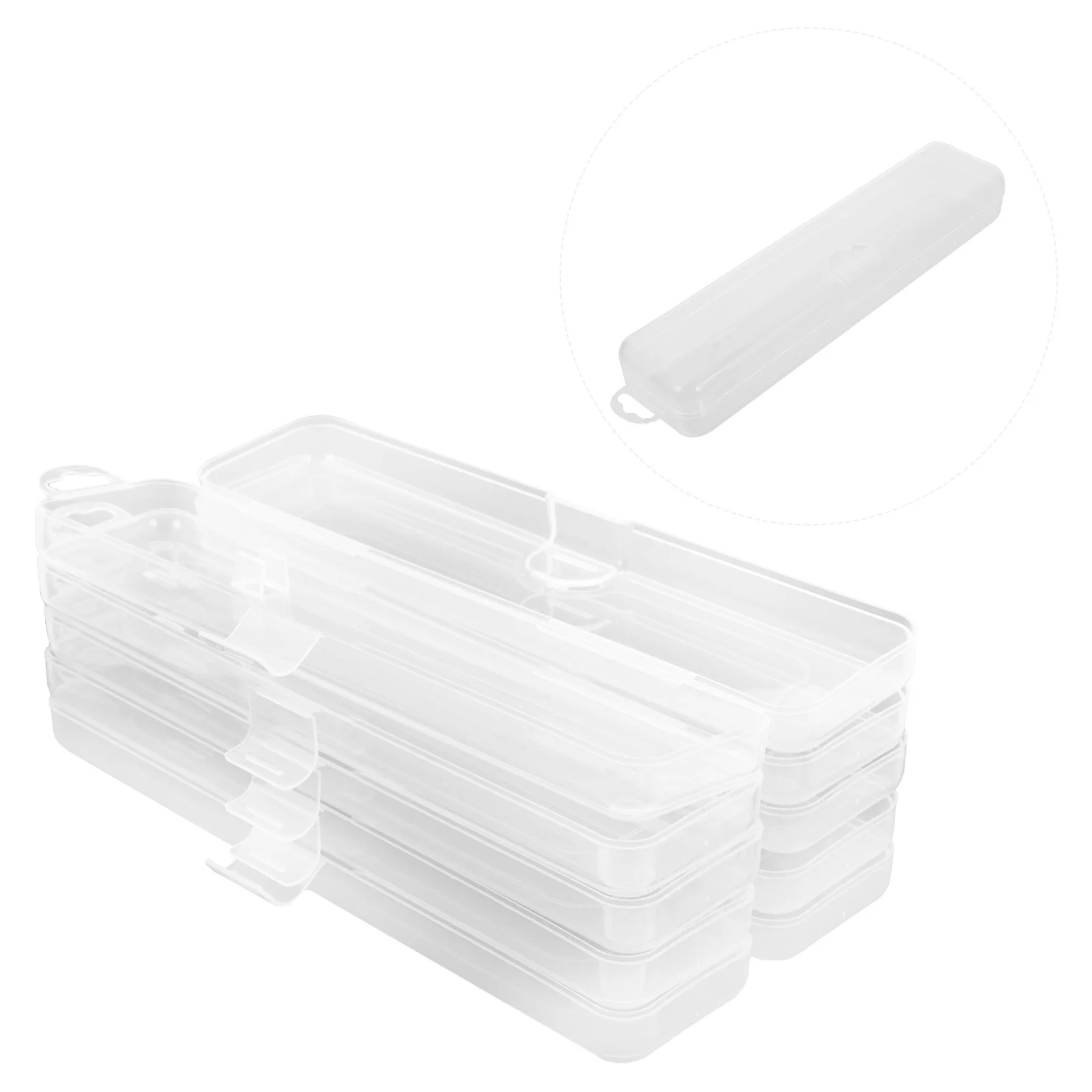 

5Pcs Plastic Toothbrush Boxes Portable Travel Toothbrush Cases Compact Protective Holders Storage Containers for Outdoor Use