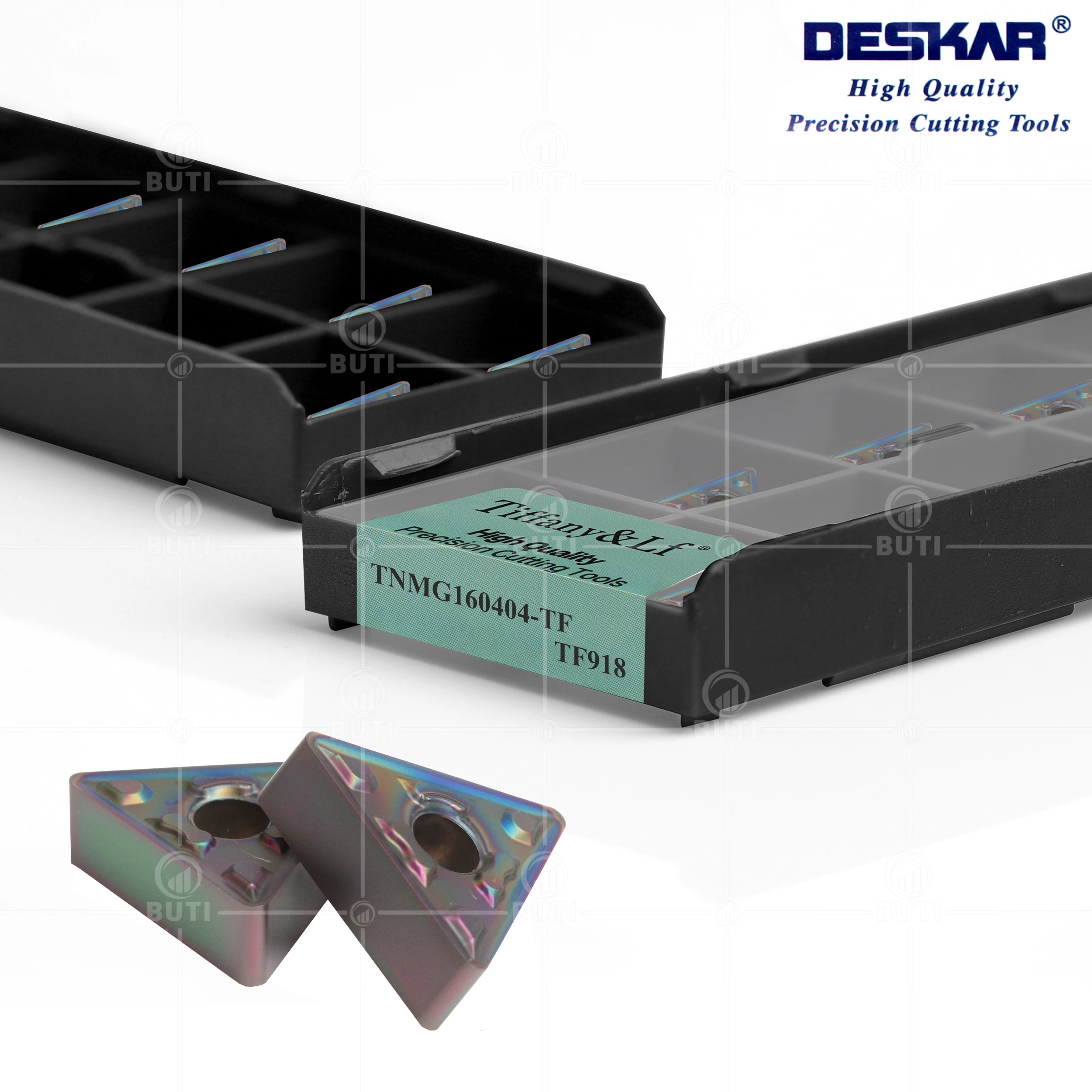 Imagem -02 - Deskar 100 Original Tnmg160404 Tnmg160408 tf Tf918 Torno Cortador de Torneamento Externo Ferramentas de Carboneto de Aço Temperado Inserções para Aço