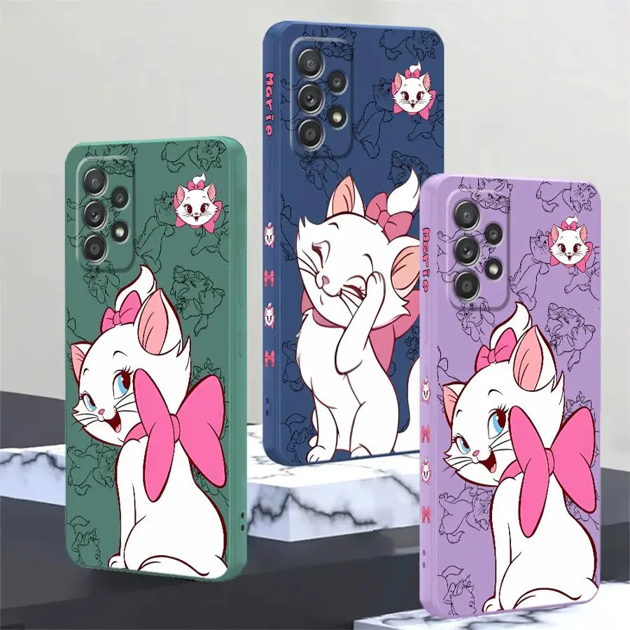 Marie Cat Disney Case for Samsung Galaxy A15 A52 A13 A25 A12 A23 A14 A53 A54 A32 A34 A42 A16 A22 Soft Phone Cover