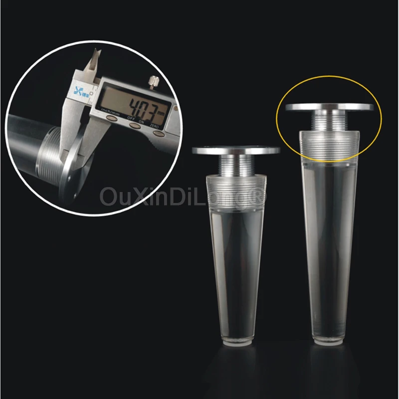 

4PCS Heavy Clear Acrylic Furniture Legs Cabinet Feet Tapered Chair Sofa Couch Bed TV Stand Furniture Feet Legs DIY Decor Legs