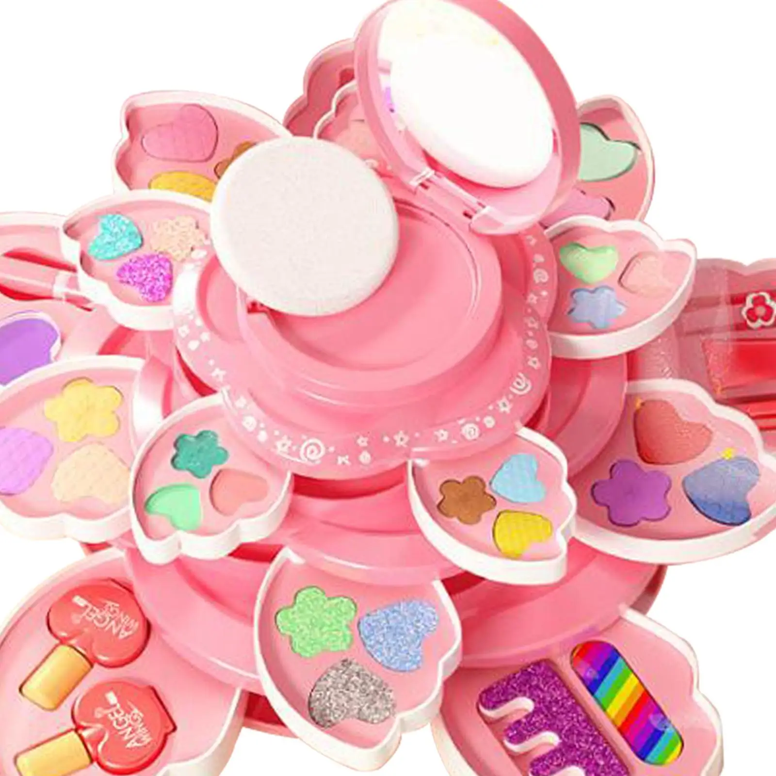 Mainan Makeup anak perempuan, kit Makeup portabel untuk anak usia 3 4 5 + balita