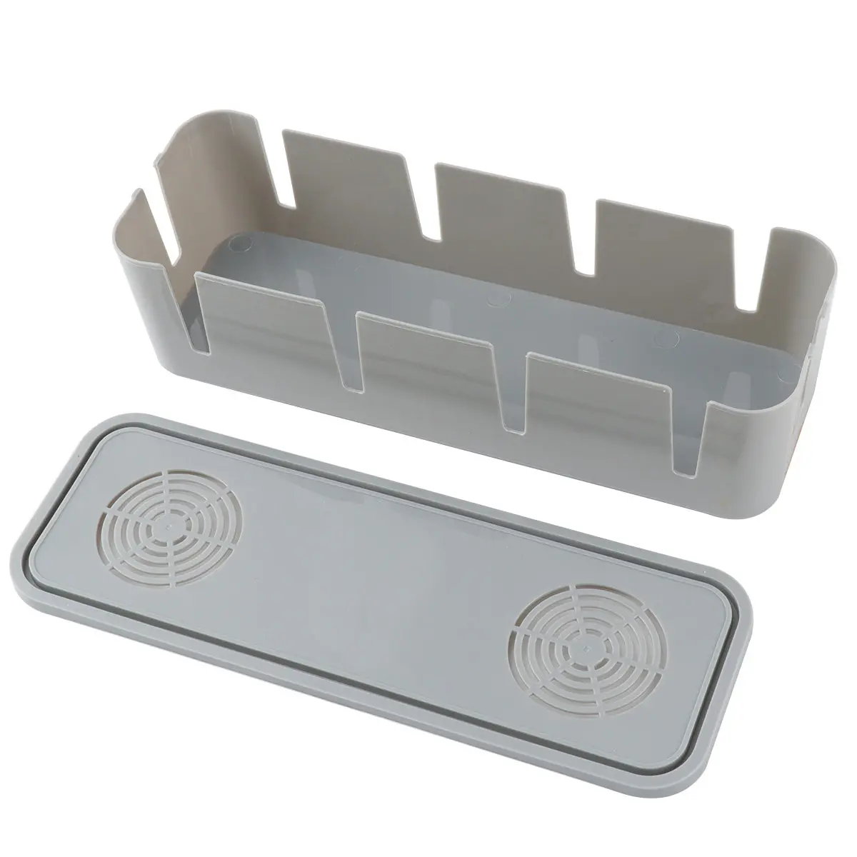 

Настольный/настенный органайзер для кабелей и розеток, серый, высококачественный, пылезащитный, с теплоотводом