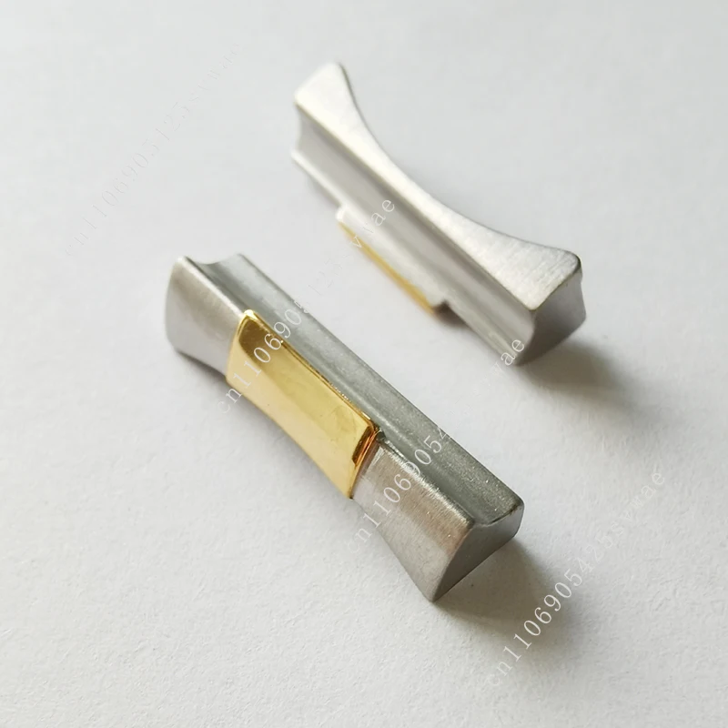 Collegamento Terminale con maglie curve solide da 20 مم، argento، oro، nero، oro rosa، Solo per l'orologio RLX Day-tona SUB