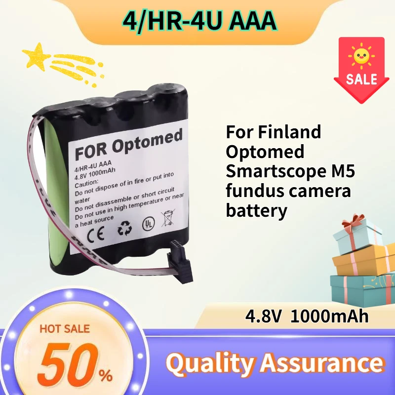 High quality 4.8V 1000mAh Compatible with Finland Optomed Smartscope M5 fundus camera battery