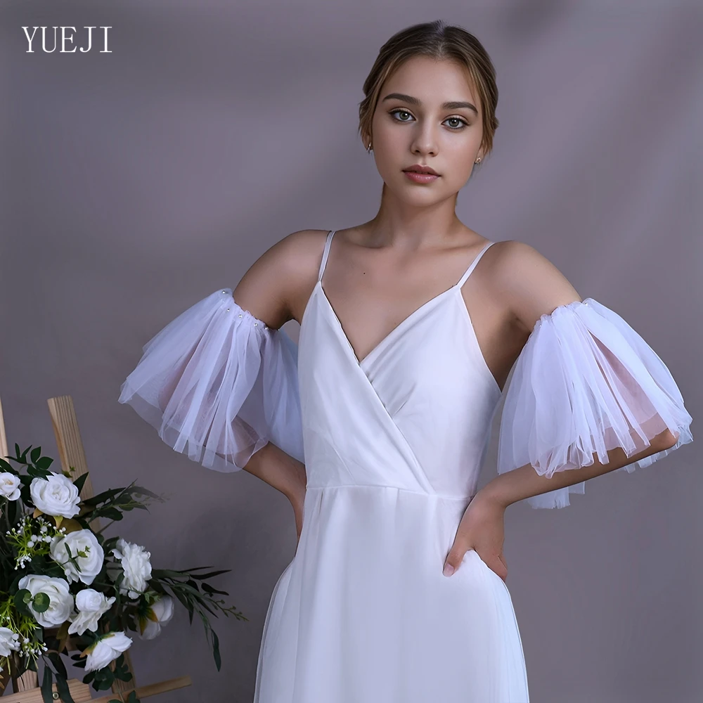 

YUEJI Short Detachable Bridal Sleeve Mangas Para Vestido De Novia Sobrepuesta Women's Evening Bolero YJG82