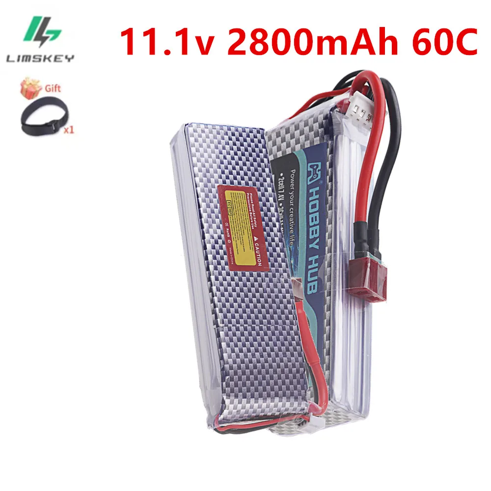 3S 2800mAh Lipo Battery 11.1V 60C with T/XT60 Plug for RC Car Truck UAV Quadcopter Airplane FPV RC Hobby Models Parts
