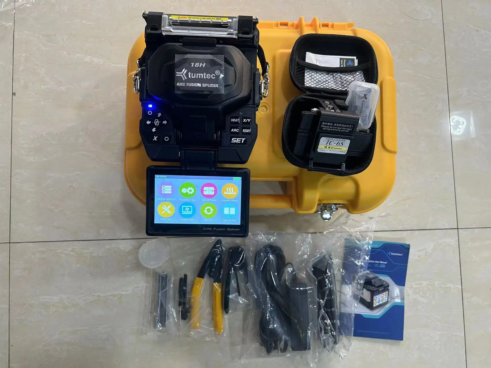 Tumtec FTTx FTTH FST-18H Optical Fiber Optic Fusion Splicer Machine FST-18H Fusion Splicer