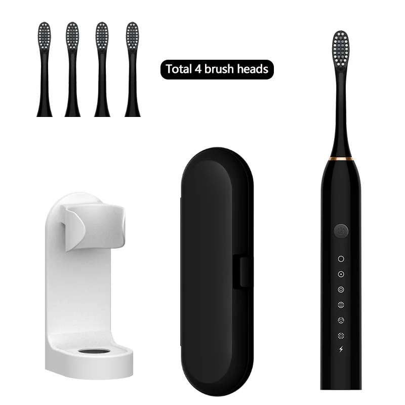 4pcs Replacement Toothbrush Heads for X-3 X-2 Sonic Electric Toothbrush Original Replacement Heads Travel Box Tooth Brush Holder