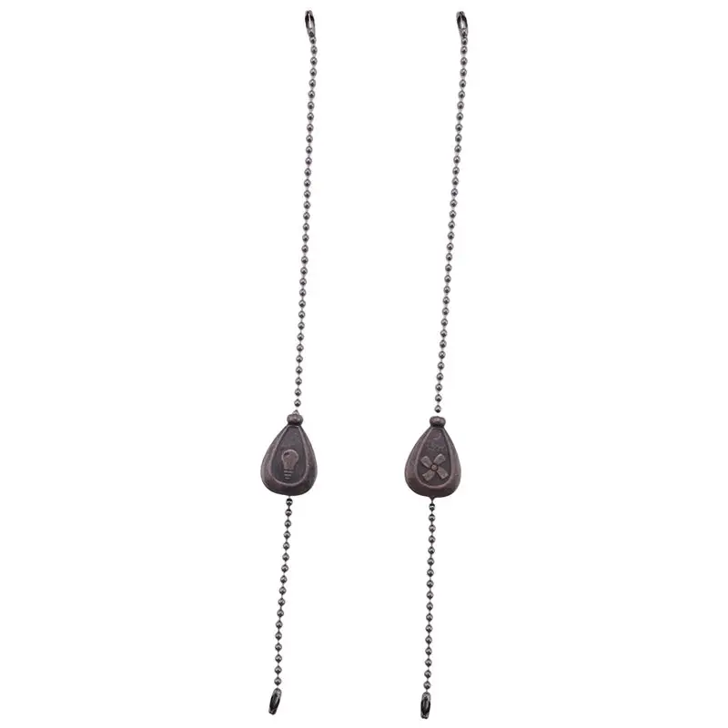 BAAG-8Pcs Bronze Ceiling Fan Pull Chain Set, Decorative Fan Pull Chain Pendant Extension, Lighting & Fan Beaded Ball Fan Pull