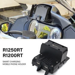 Para BMW R1200RT R1250RT R1250 1200 RT 2014 - 2020 2016 2017 2018 2019 soporte de navegación GPS para teléfono móvil soporte de carga USB