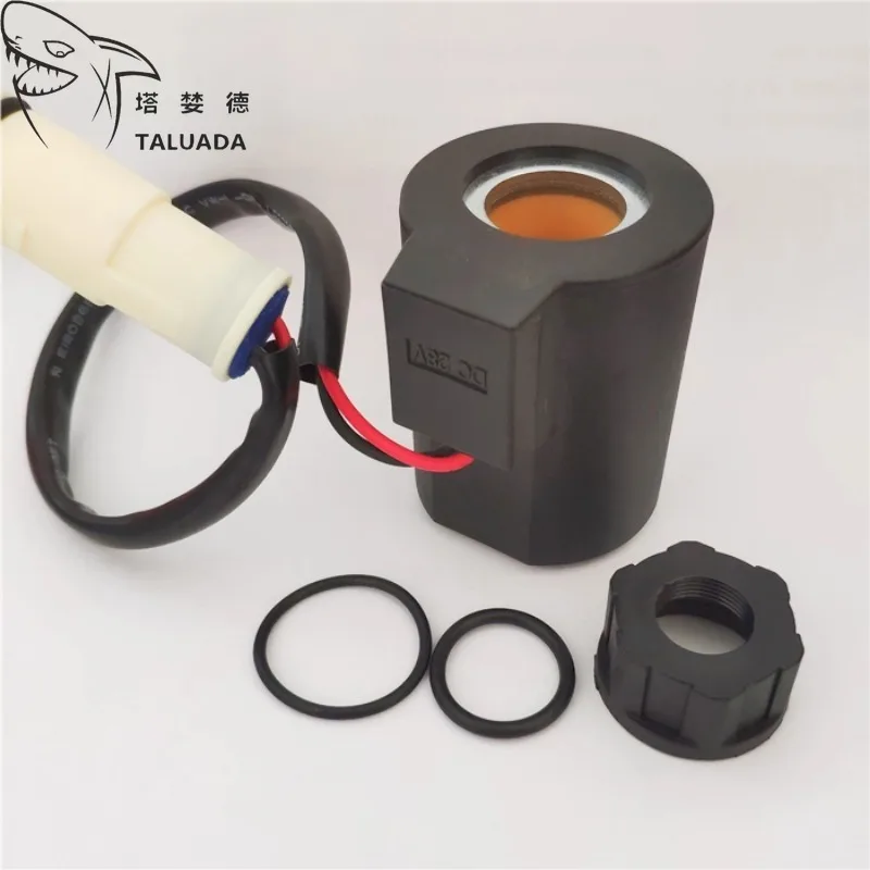 DC12V DC24V Solenoid Valve Coil with Wire For EC55 EC66 EC210 EC240 EC290B Pilot Safety Rotary Lock Solenoid Coil HIgh Quality