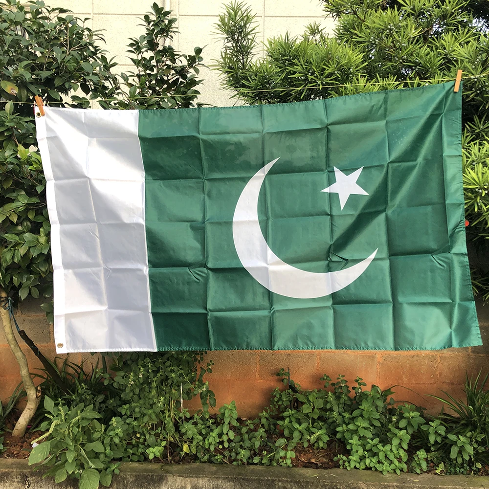 Z-ONE FLAG Pakistan flag 3x5 Feet   90x150cm polyester hanging Super Poly football FLAG Indoor Outdoor Polyester Flag