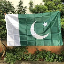 Z-ONE FLAG Pakistan flag 3x5 Feet   90x150cm polyester hanging Super Poly football FLAG Indoor Outdoor Polyester Flag